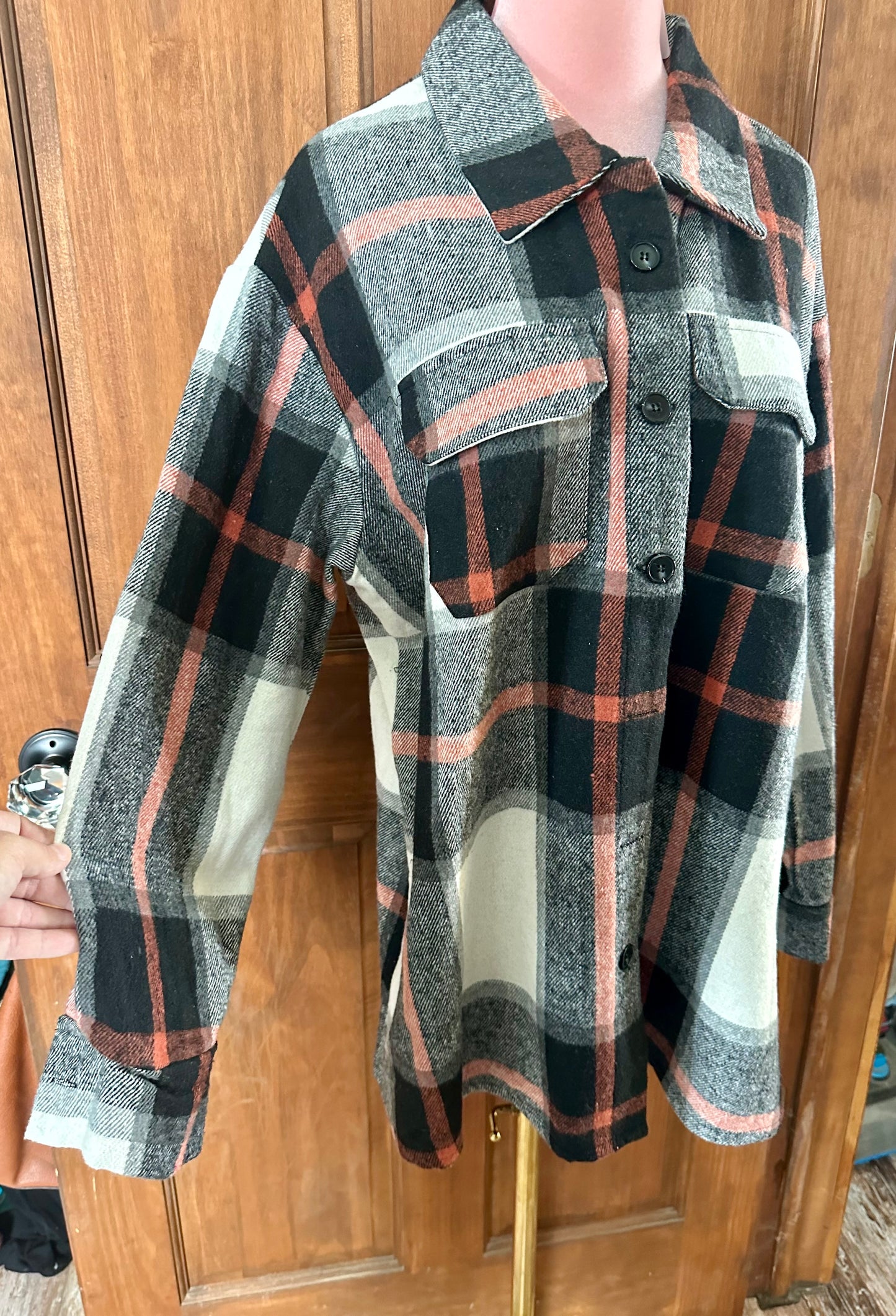 White and Rust Shacket