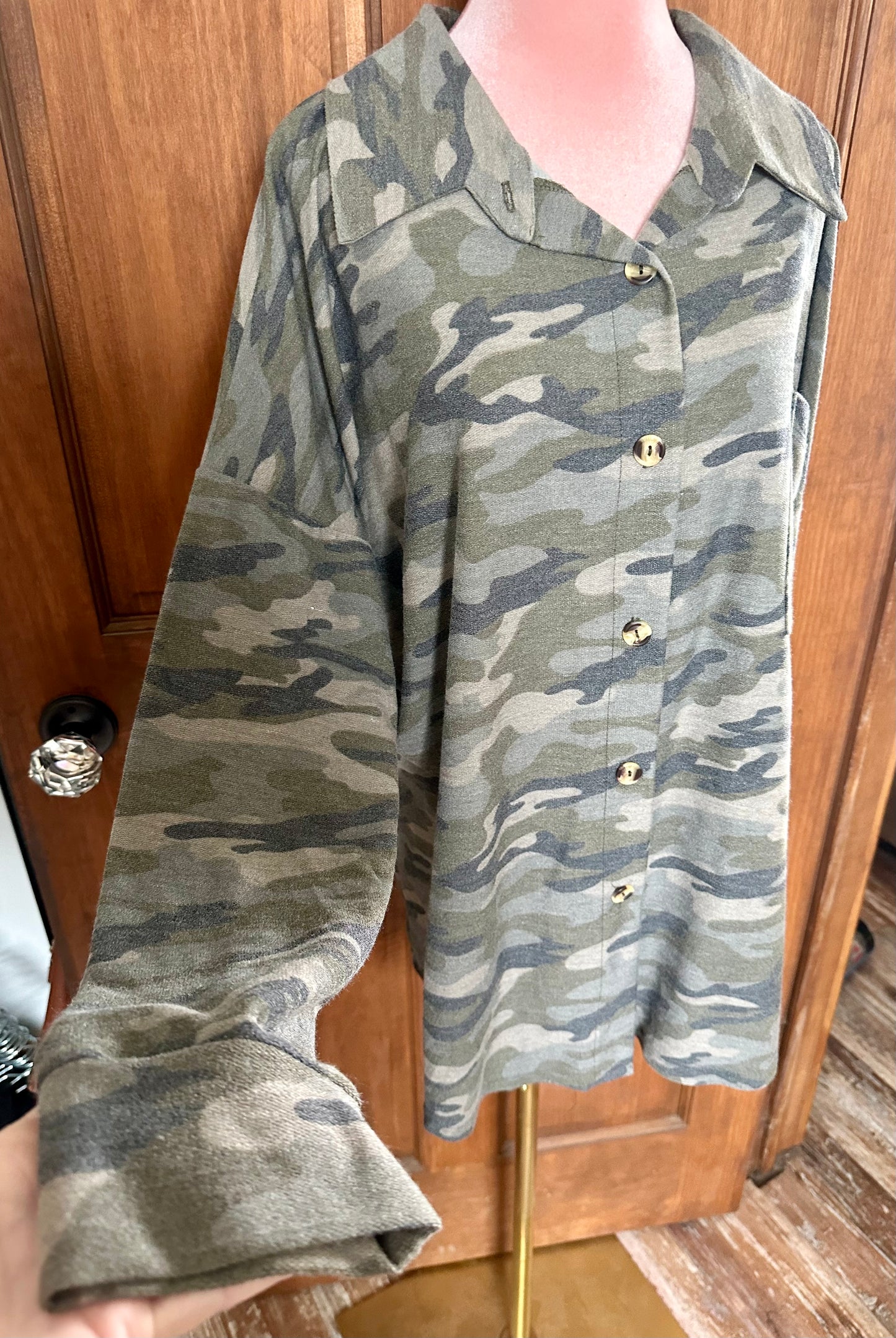 Camo Button Up
