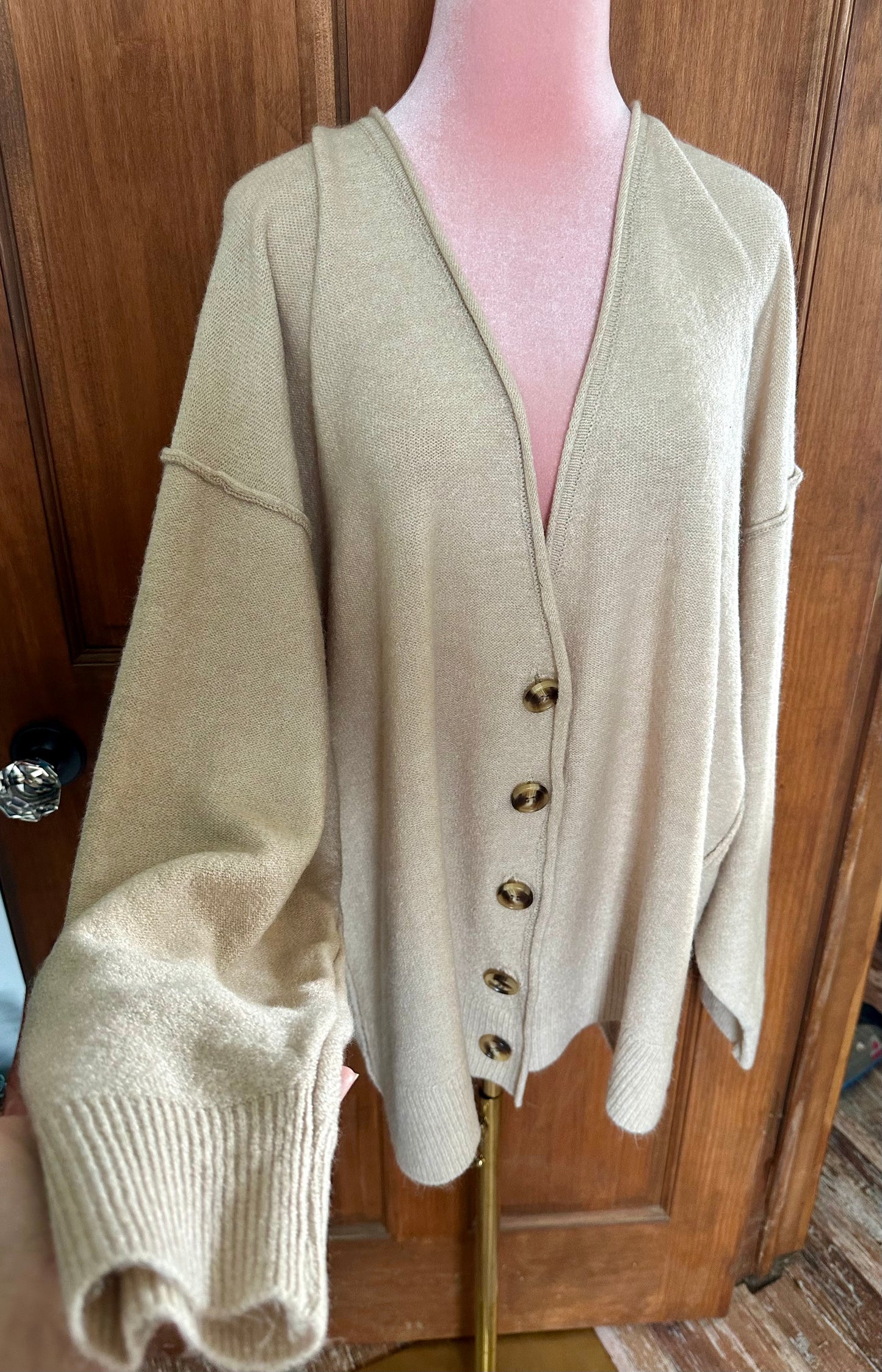 Oatmeal Button Cardigan