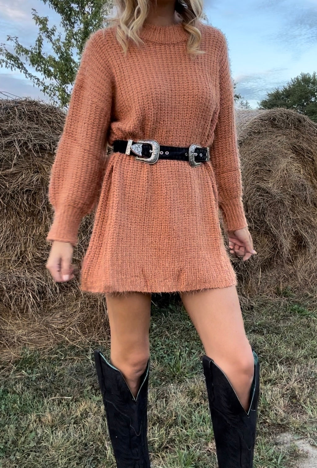 Rust Sweater Dress