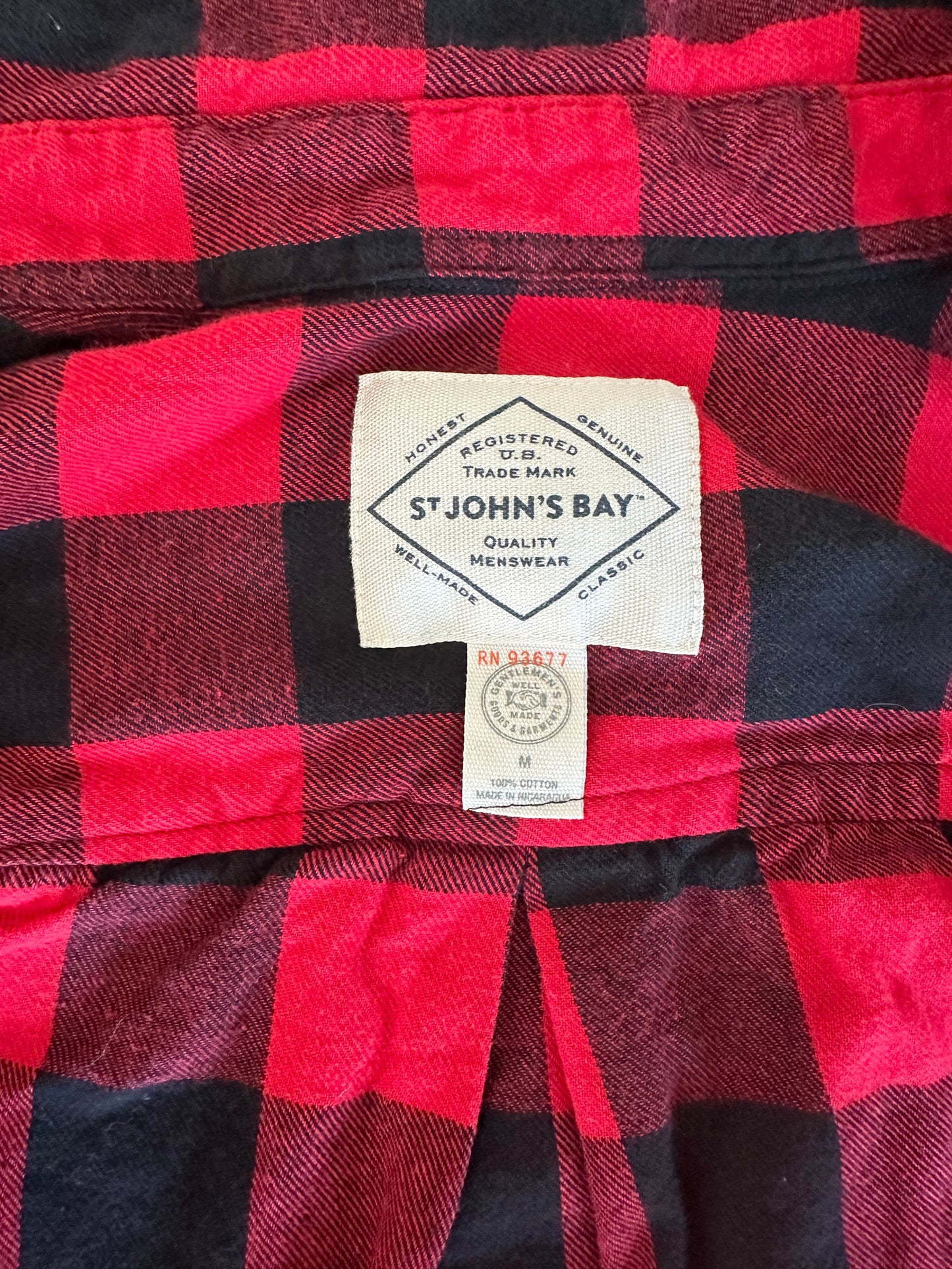 Diamond Black and Red Flannel