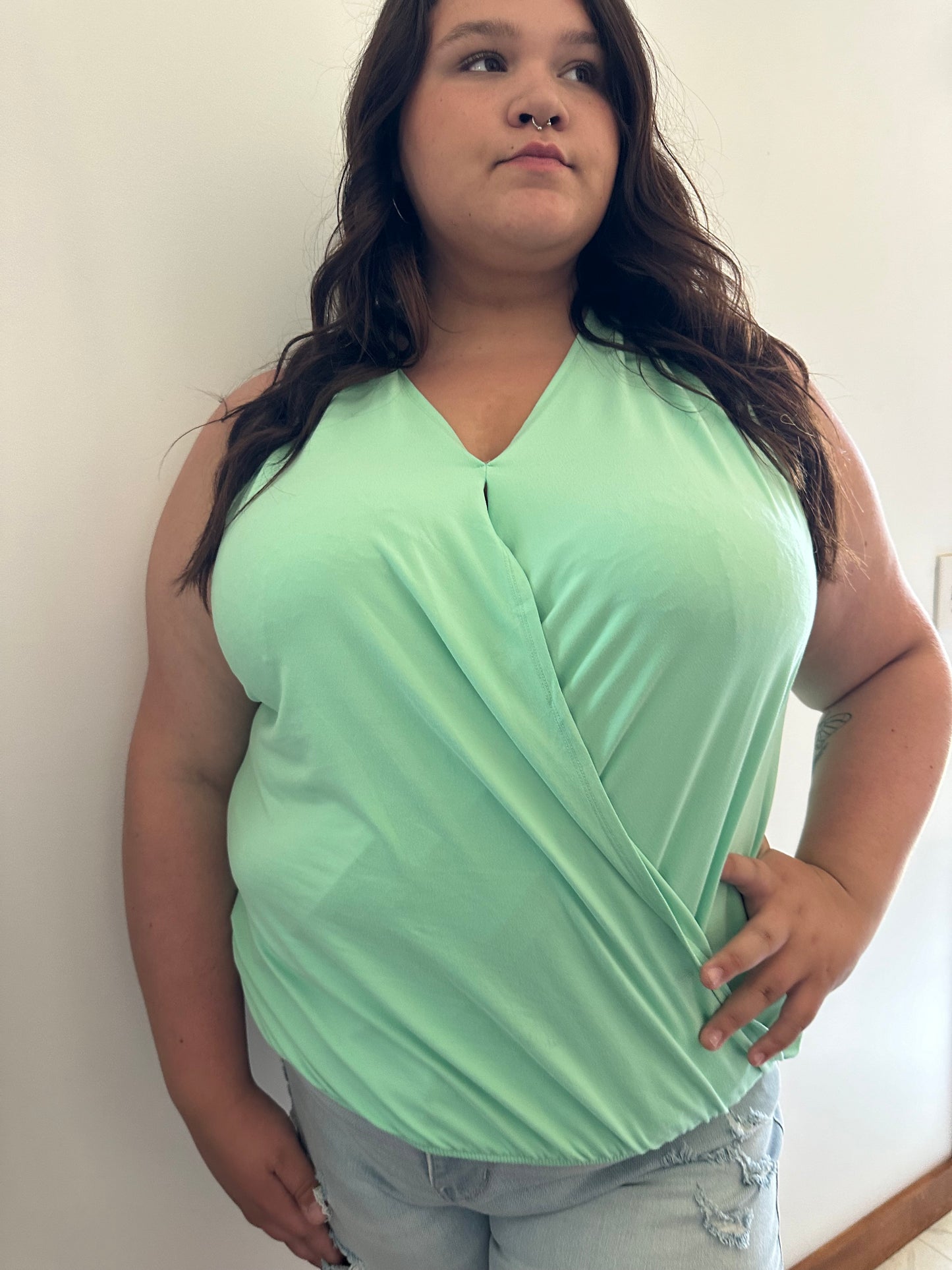 Mint Wrap Front Top