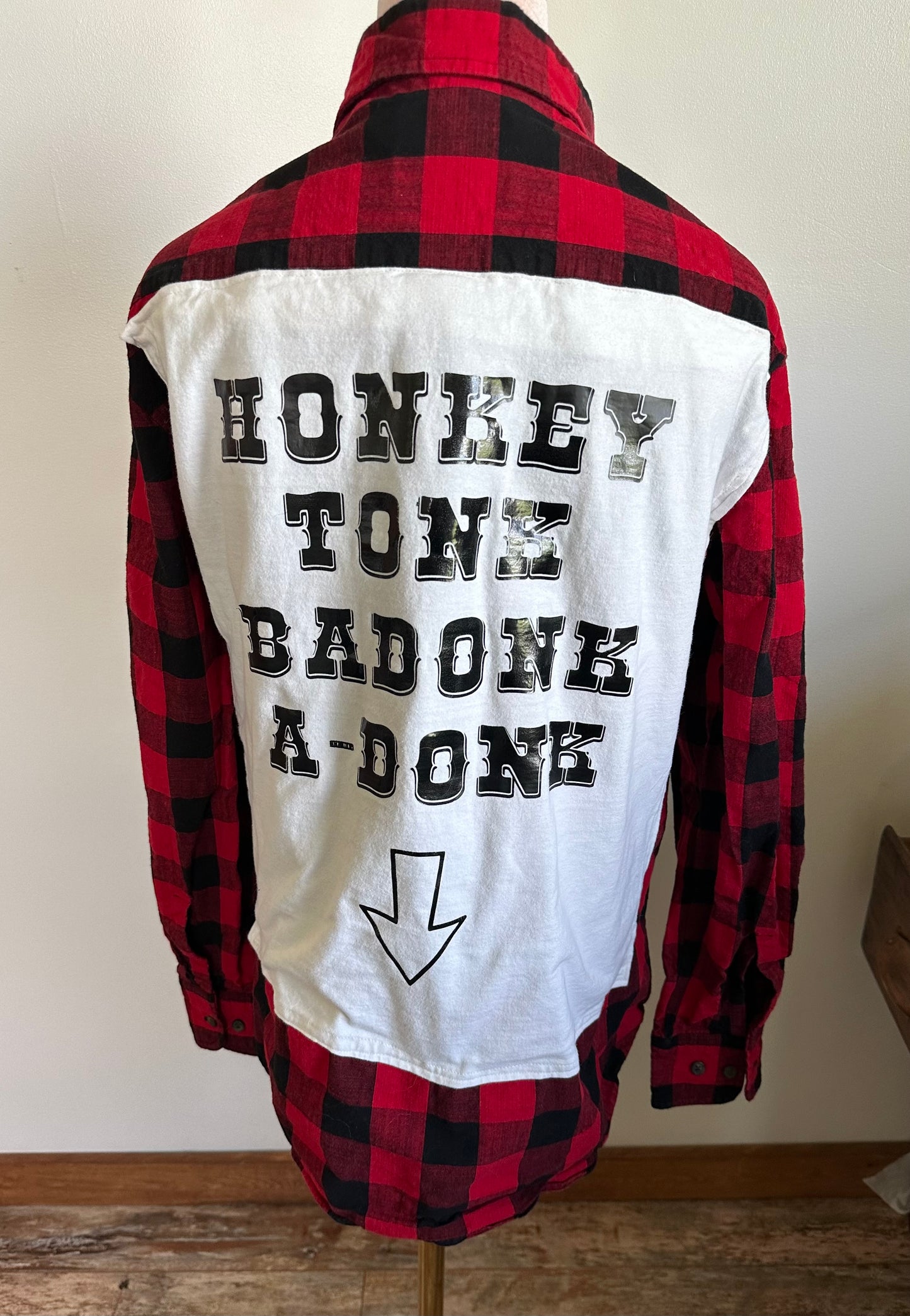 Honkey Tonk red and black flannel