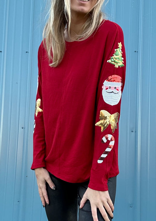 Christmas Sequined Long Sleeve