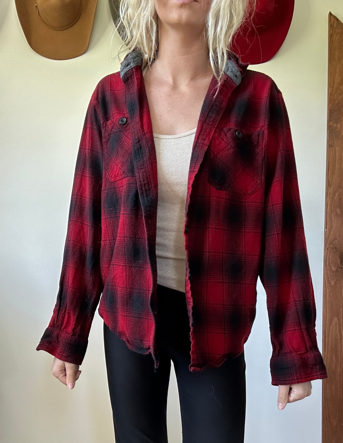 USA PROUD red and black flannel