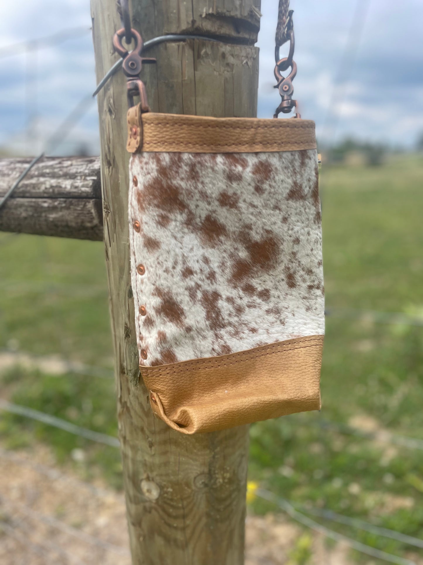 Cowhide Bucket Bag Crossbody