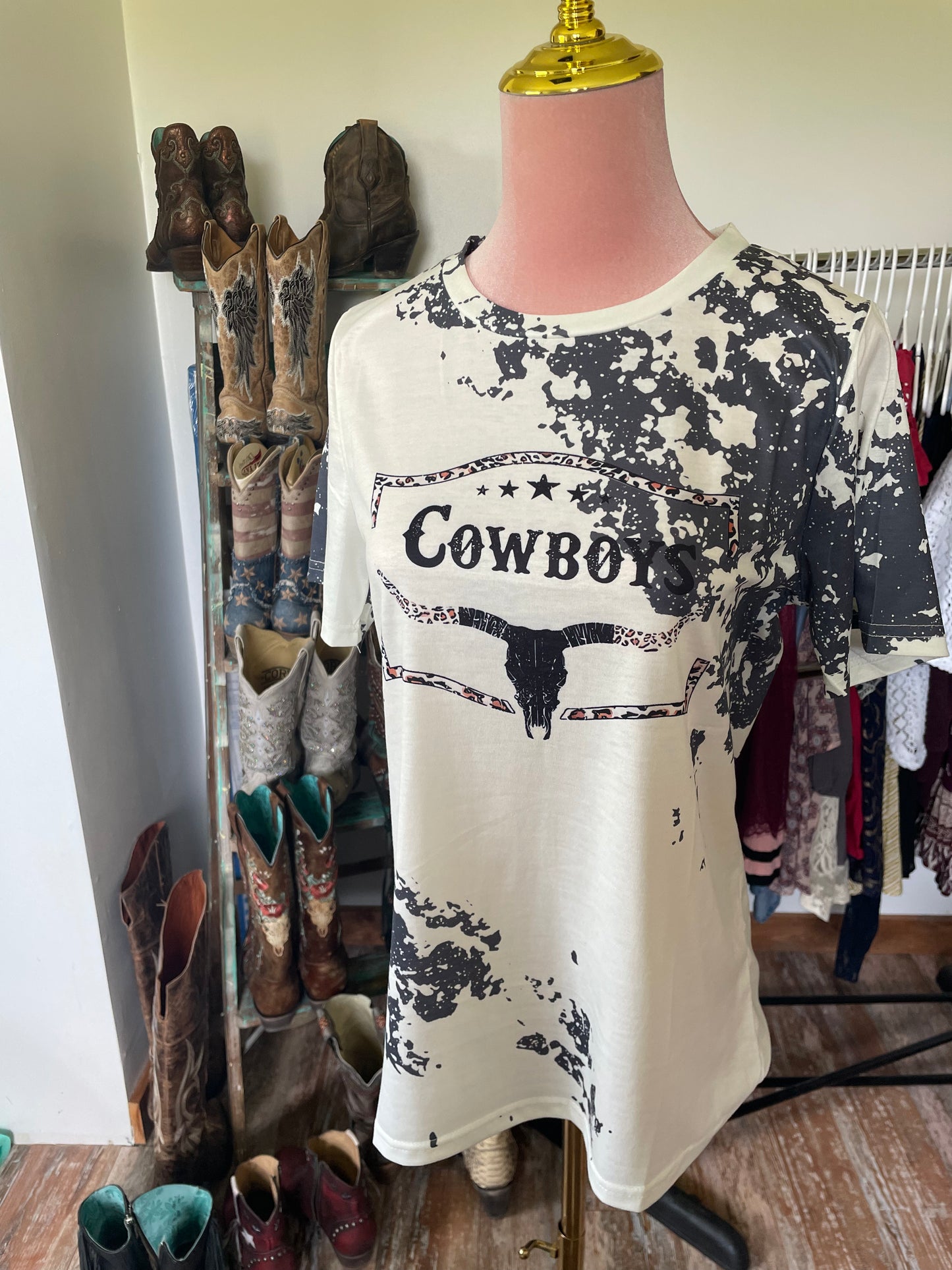 Cowboy Bleached Graphic Tee