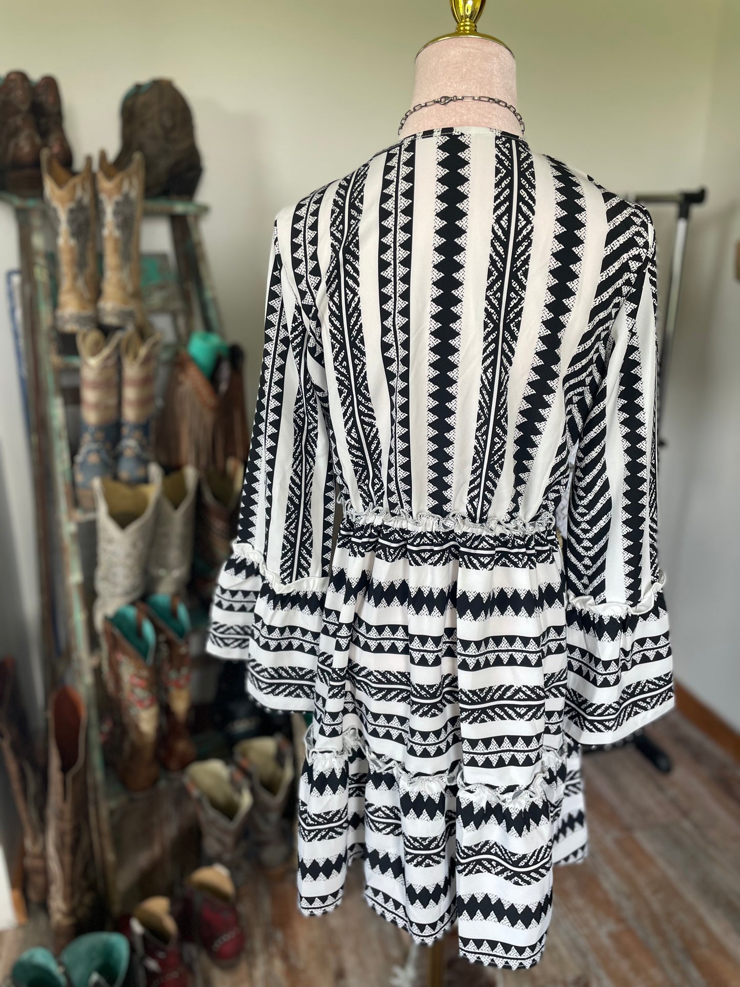 Aztec v-neck Dress