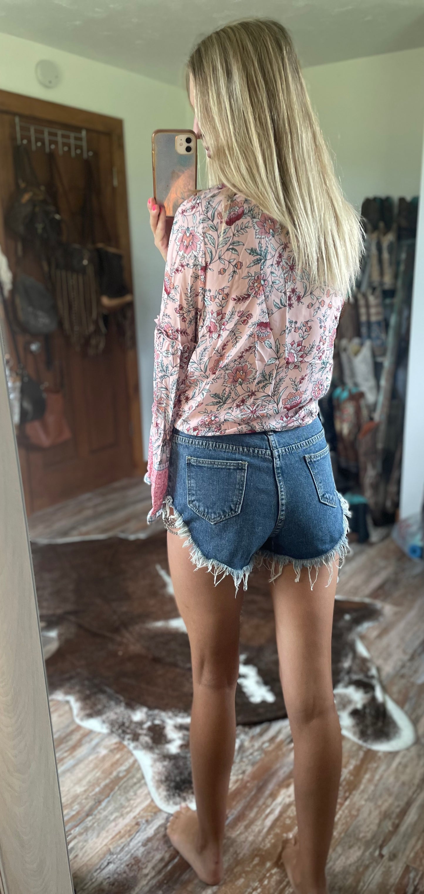 Floral Bell Sleeve Top